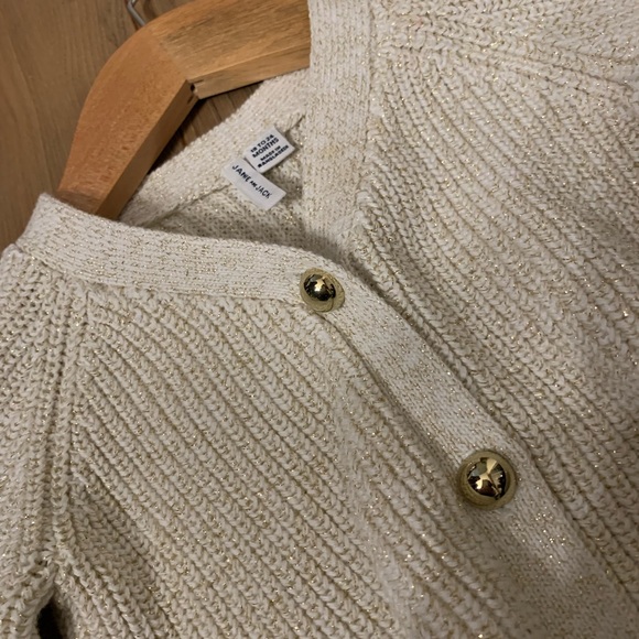 Janie and Jack White & Gold Cardigan 18-24m - Picture 3 of 4